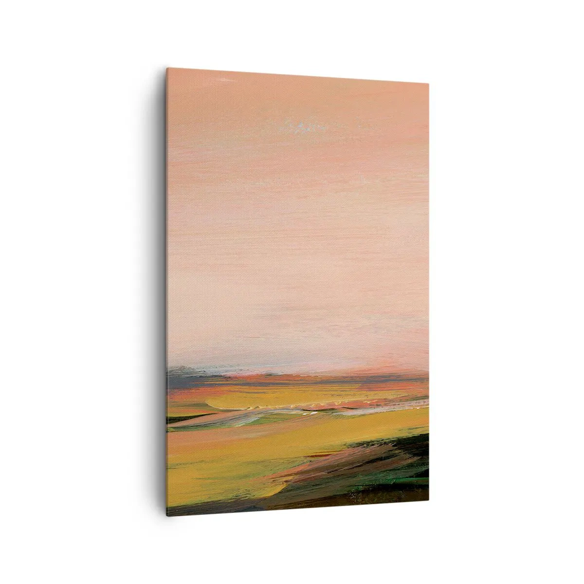 Cuadro sobre lienzo - Impresión de Imagen - Un paisaje en tonos rosa y dorado. - 80x120cm - En tono rosa - Decoración de pared moderna para salón y dormitorio ARTTOR