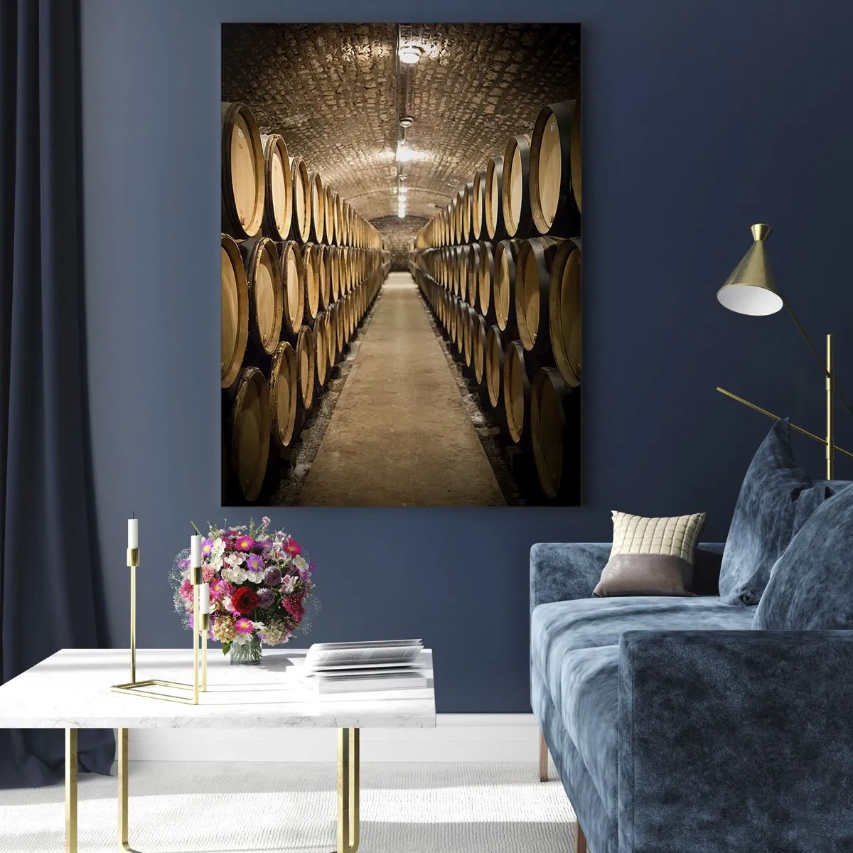 Cuadro sobre vidrio - Impresiones sobre Vidrio - En una bóveda de ladrillo - 70x100 cm