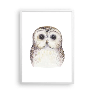 Póster en marco blanco - Mírame a los ojos - 50x70 cm