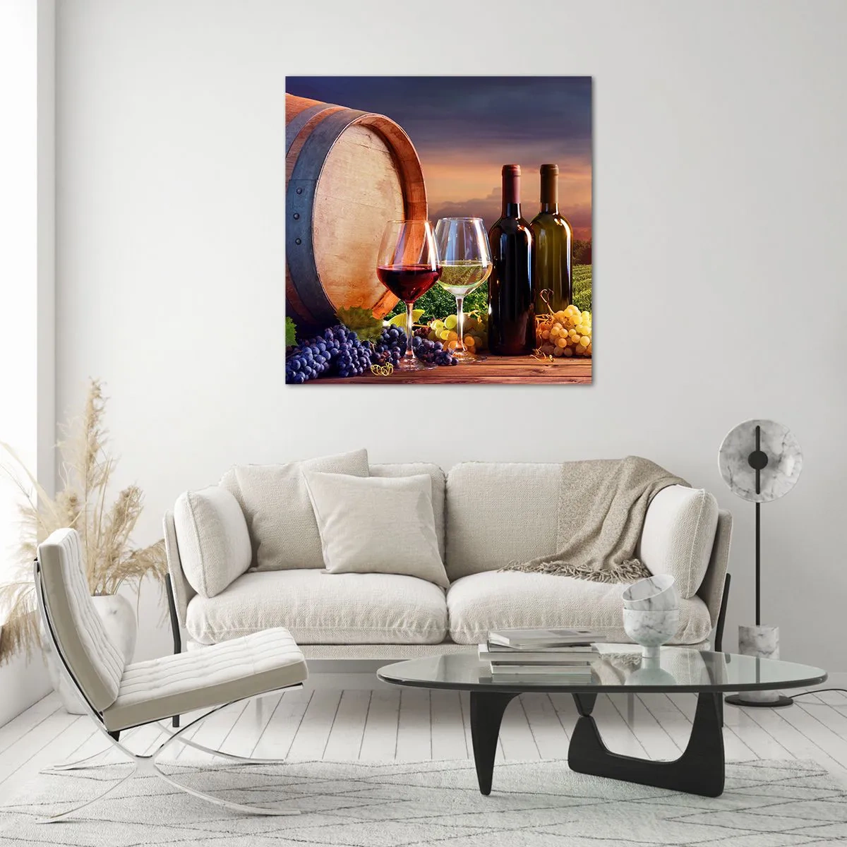 Cuadro sobre vidrio - Impresiones sobre Vidrio - Aquí la vida tiene un sabor - 40x40 cm