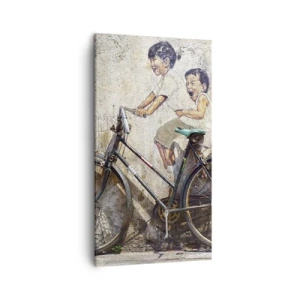 Cuadro sobre lienzo - Impresión de Imagen - ¿Verdadero o falso? - 45x80 cm
