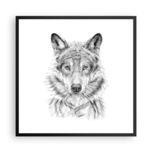 Póster en marco negro - Un líder nato - 60x60 cm