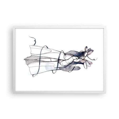 Póster en marco blanco - Un estudio sobre el contacto - 70x50 cm