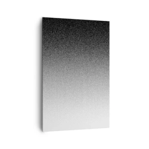 Cuadro sobre lienzo - Impresión de Imagen - Degradado minimalista en blanco y negro en punto - 80x120cm - Hacia la luz - Decoración de pared moderna para salón y dormitorio ARTTOR
