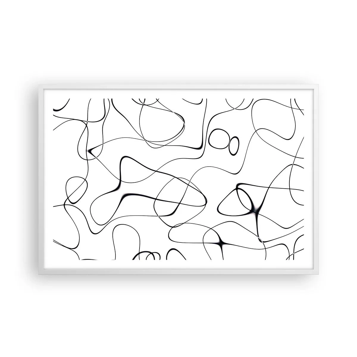 Póster en marco blanco - Los caminos de la vida, las vicisitudes del destino - 91x61 cm