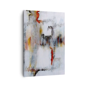 Cuadro sobre lienzo - Impresión de Imagen - Patrón abstracto con colores vivos sobre un fondo claro. - 70x100cm - Abstracto sobre el agua - Decoración de pared moderna para salón y dormitorio ARTTOR