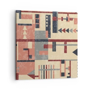 Cuadro sobre lienzo - Impresión de Imagen - Una combinación de verticales y niveles - 60x60 cm