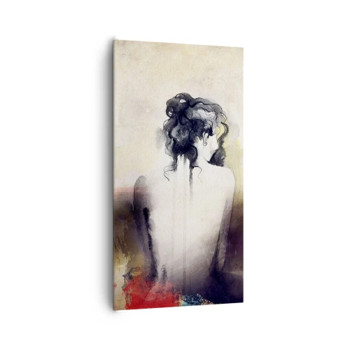 Cuadro sobre lienzo - Impresión de Imagen - Líneas suaves, formas ovaladas - 65x120 cm