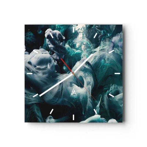 Reloj de pared - Reloj de vidrio - Un movimiento de color - 40x40 cm