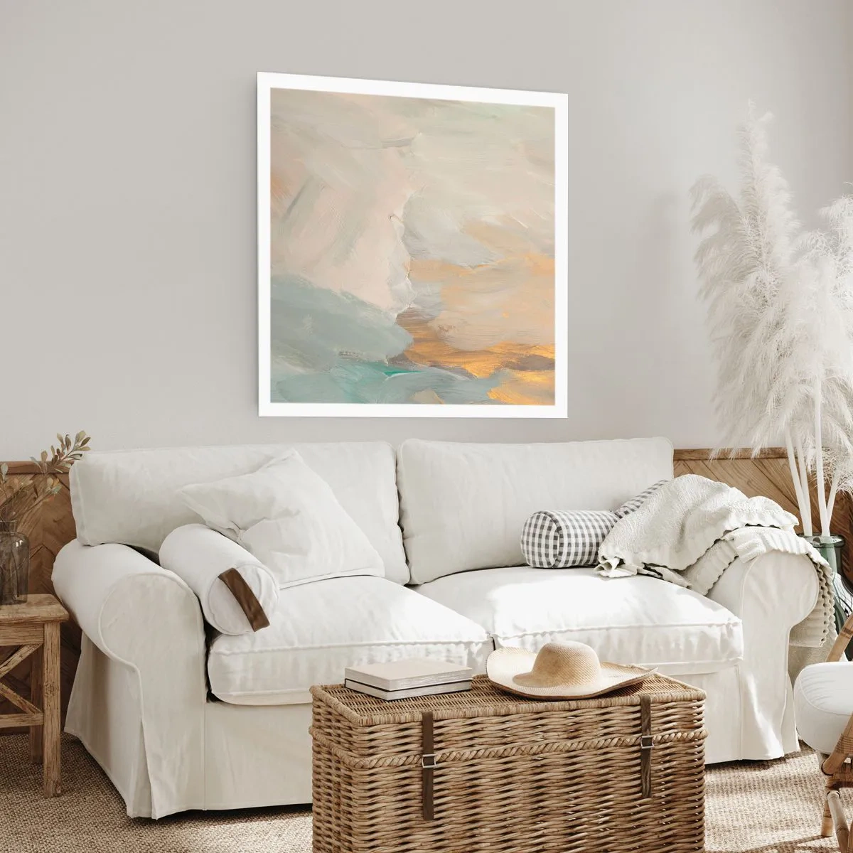 Póster - Abstracción - una tierra de dulzura - 40x40 cm