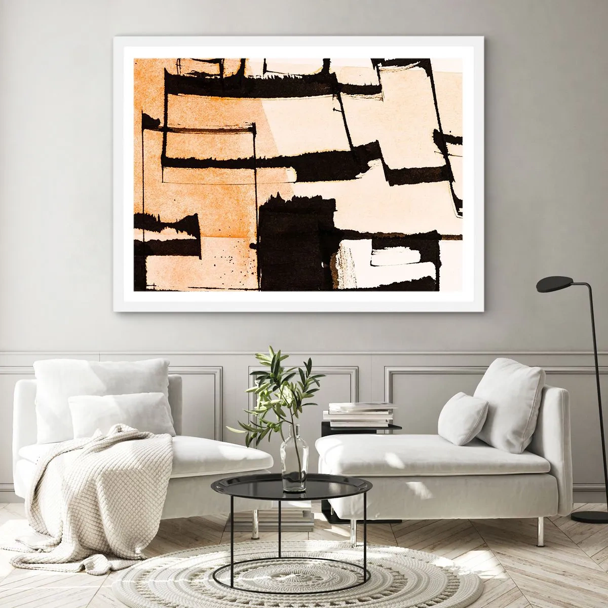 Póster en marco blanco - Aun así hay orden - 91x61 cm