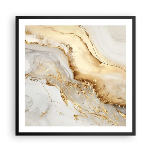 Póster en marco negro - Abstracción: belleza y bondad - 60x60 cm