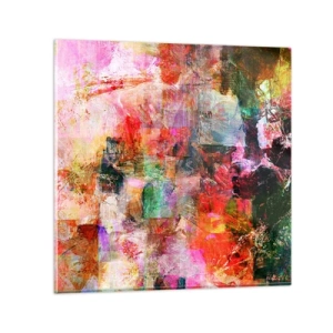 Cuadro sobre vidrio - Impresiones sobre Vidrio - Un viaje a través del rosa - 30x30 cm