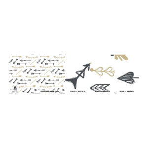 Muestra de fotomural autoadhesivo Deluxe Sticker - El sueño de un arquero - Abstracción, Flecha, bohemia - 100x30 cm