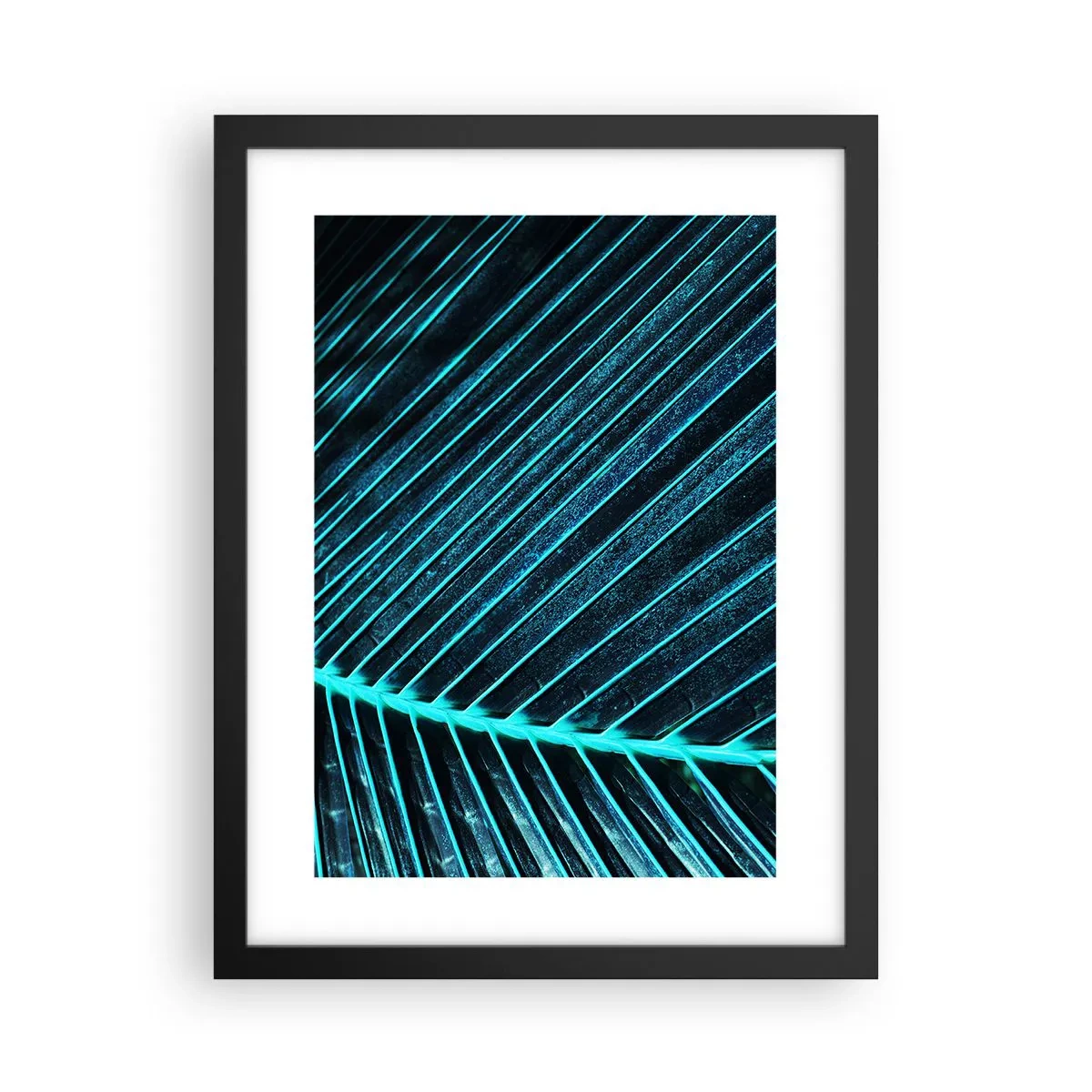 Póster en marco negro - La textura del verde - 30x40 cm