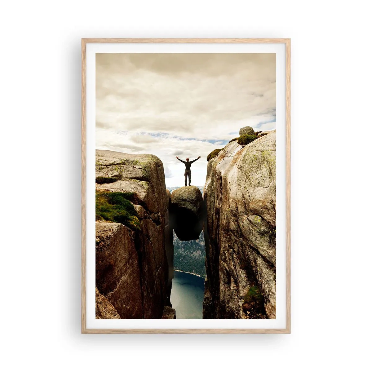 Póster en marco roble claro - ¿Cómo estoy? - 70x100 cm