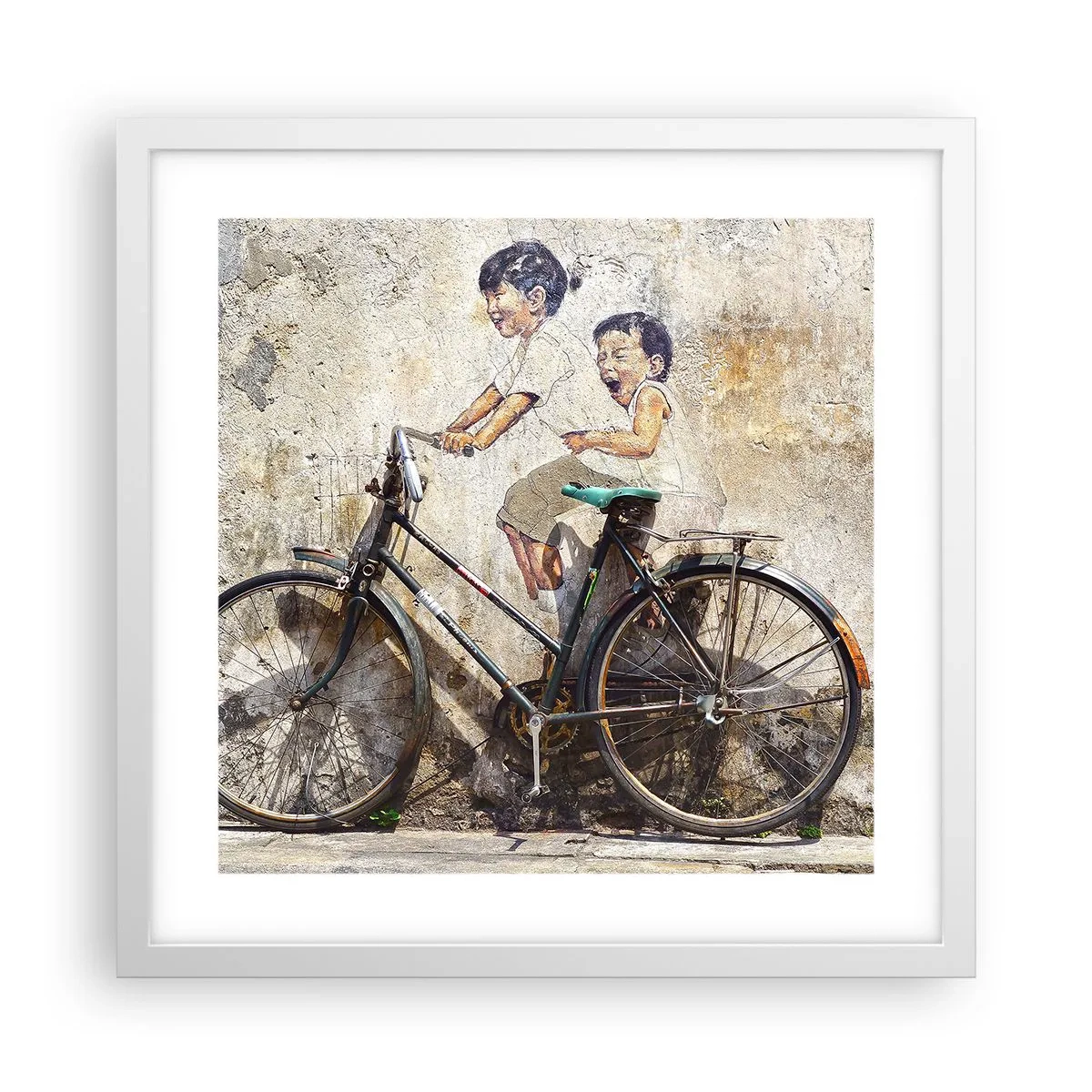 Póster en marco blanco - ¿Verdadero o falso? - 40x40 cm