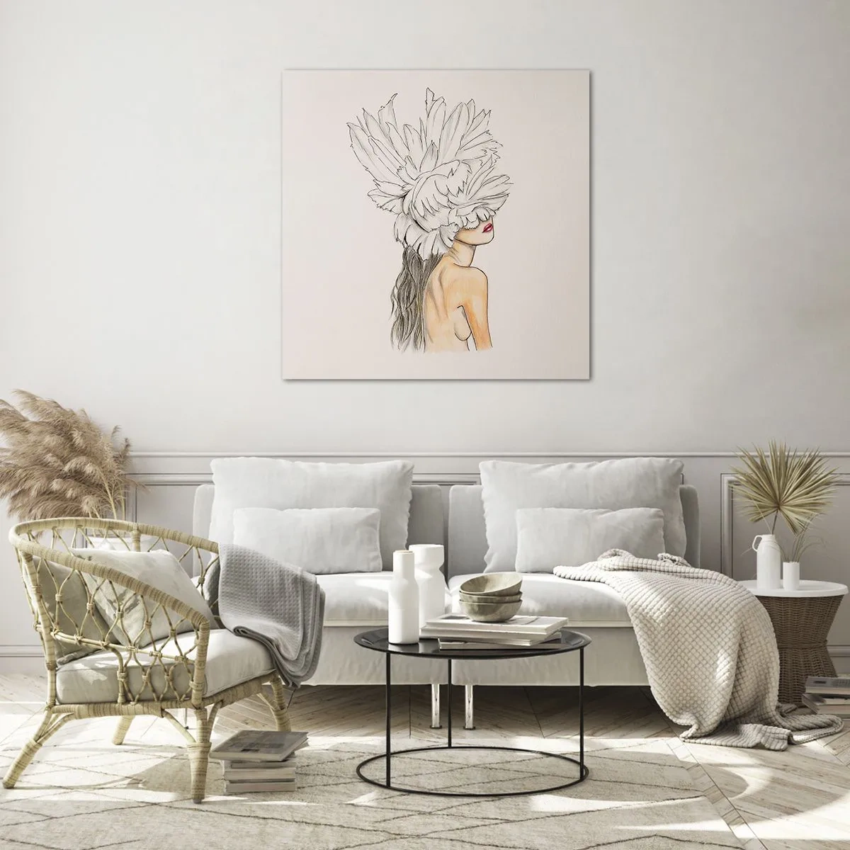 Cuadro sobre vidrio - Impresiones sobre Vidrio - Belleza coronada - 60x60 cm