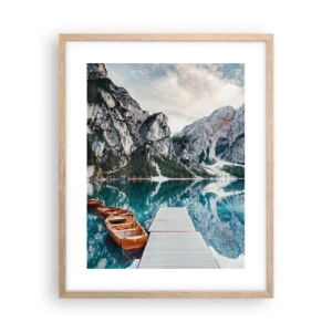Póster en marco roble claro - Te mostraremos la fuente de la belleza - 40x50 cm