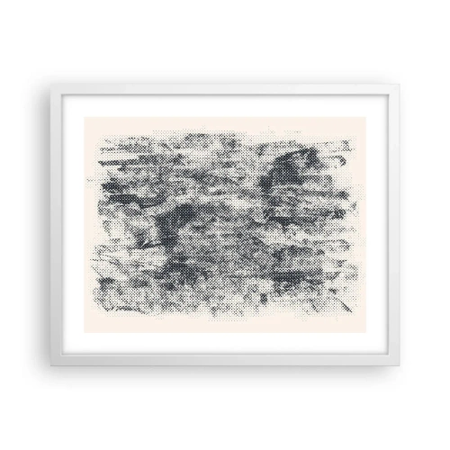 Póster en marco blanco - Composición brumosa - 50x40 cm