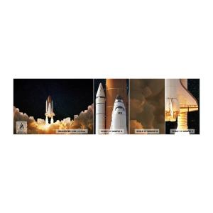 Muestra de fotomural autoadhesivo Deluxe Sticker - ¡Ad astra! - Cosmos, Astronomía, Astronave - 100x30 cm