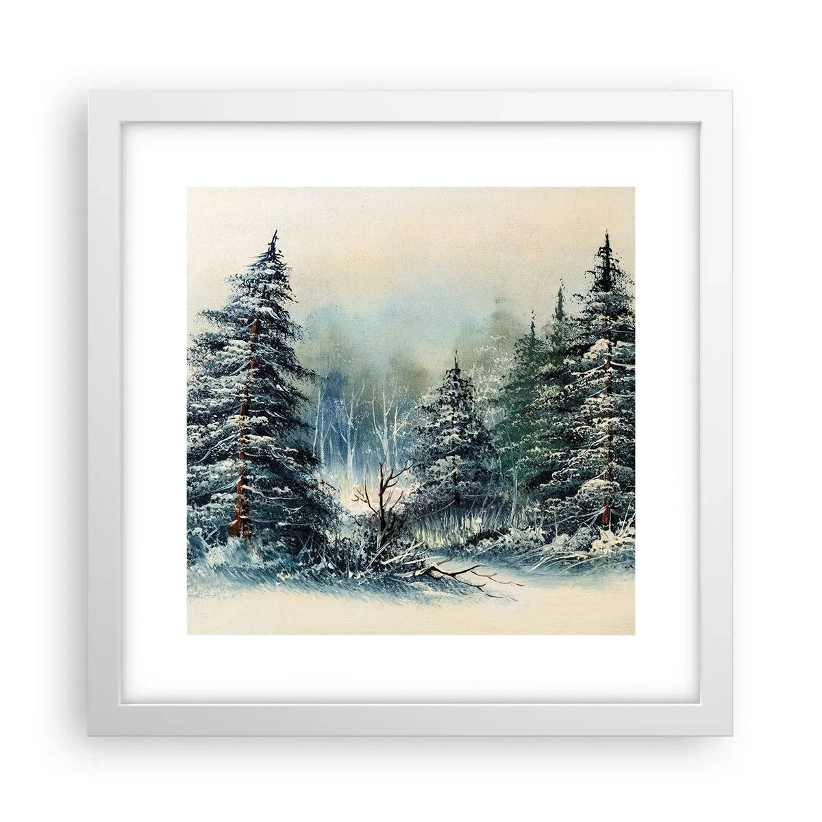 Póster en marco blanco - Preparados para la Navidad - 30x30 cm