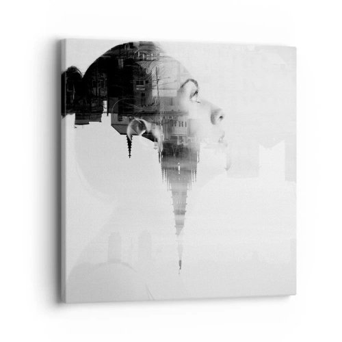 Cuadro sobre lienzo - Impresión de Imagen - A ambos lados del cristal - 40x40 cm