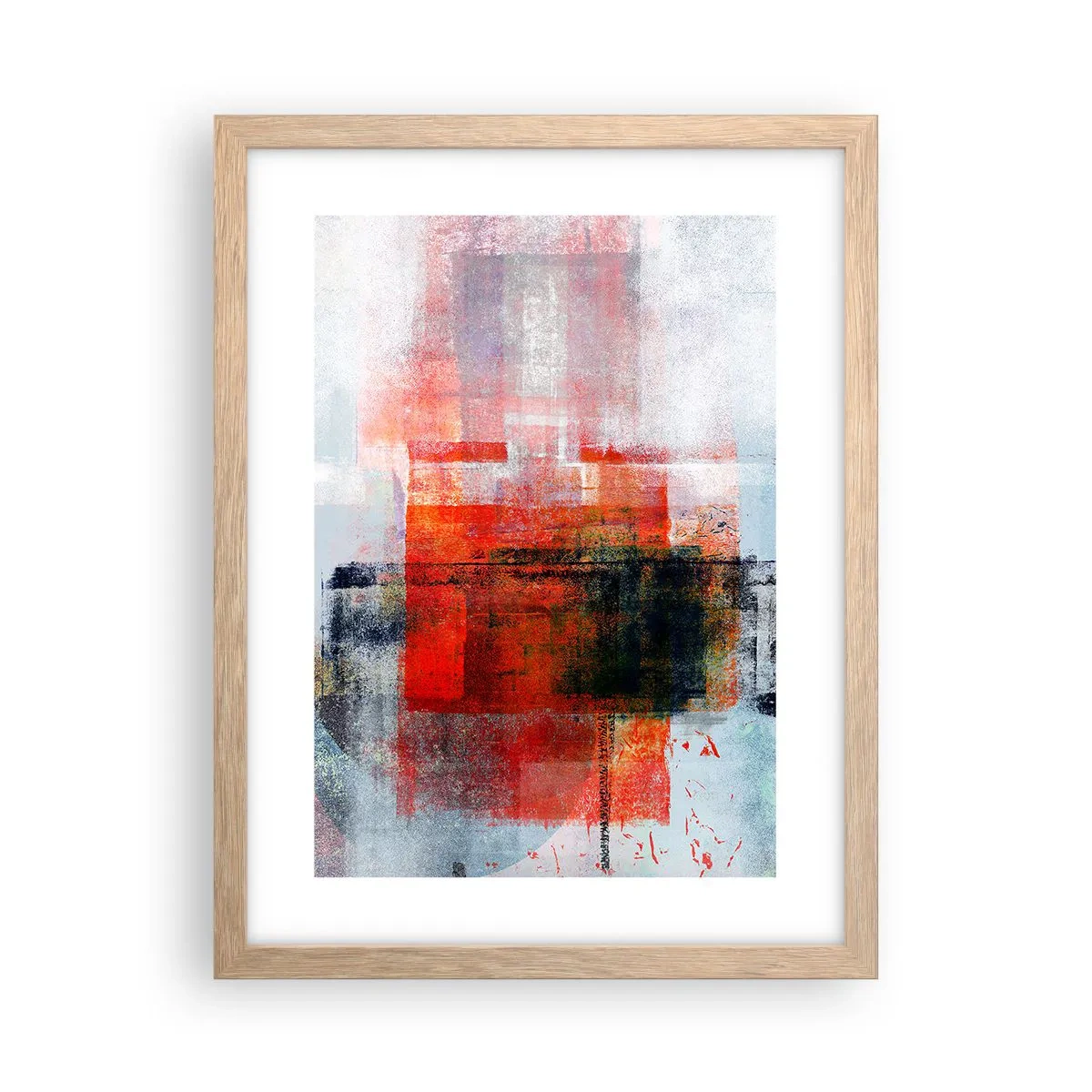 Póster en marco roble claro - Composición brillante - 30x40 cm