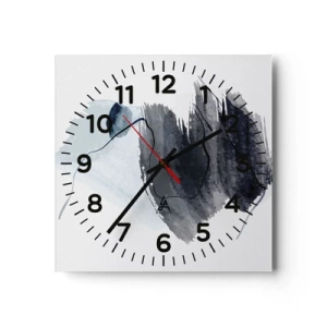 Reloj de pared - Reloj de vidrio - Intensidad y movimiento - 40x40 cm