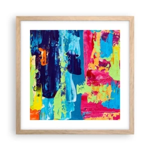 Póster en marco roble claro - ¡La vida es hermosa! - 40x40 cm