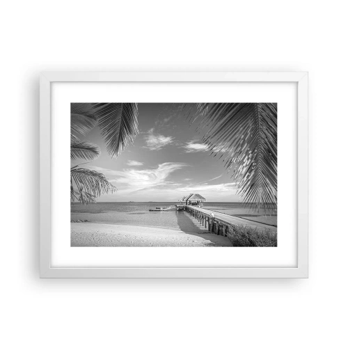 Póster en marco blanco - ¿Un recuerdo o un sueño? - 40x30 cm