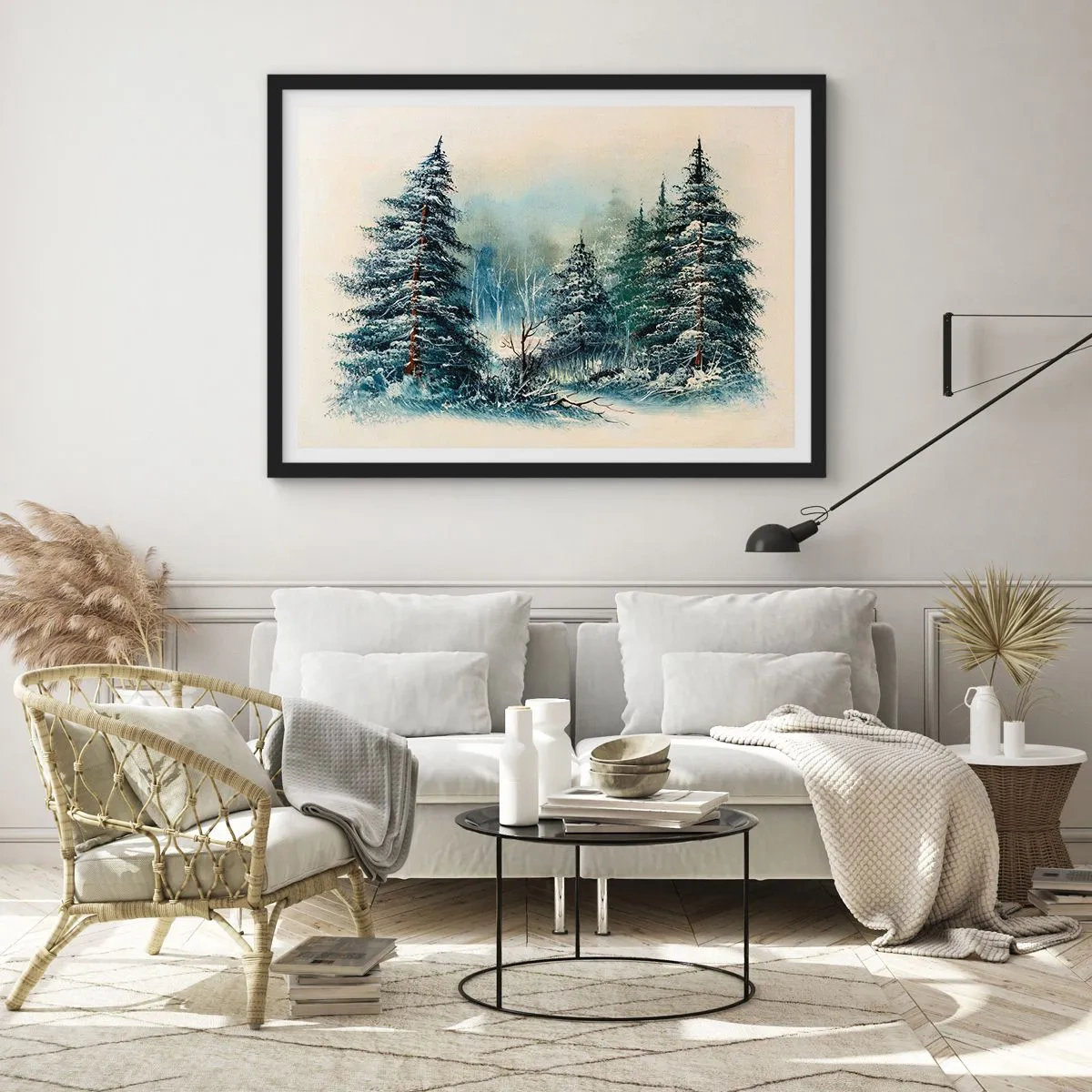 Póster en marco negro - Preparados para la Navidad - 50x40 cm