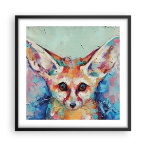 Póster en marco negro - Mirada penetrante - 50x50 cm