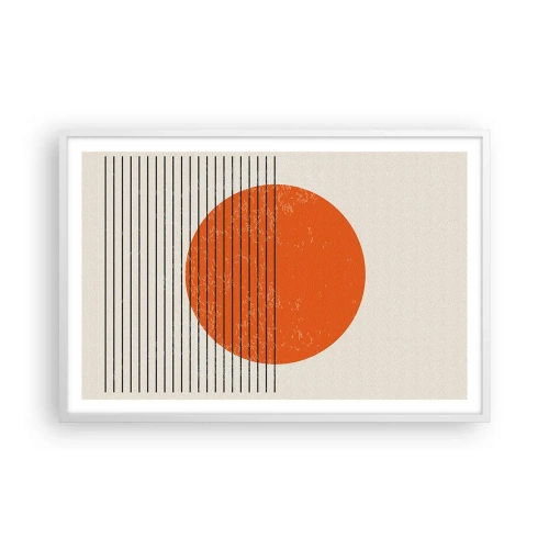 Póster en marco blanco - Siempre el sol - 91x61 cm