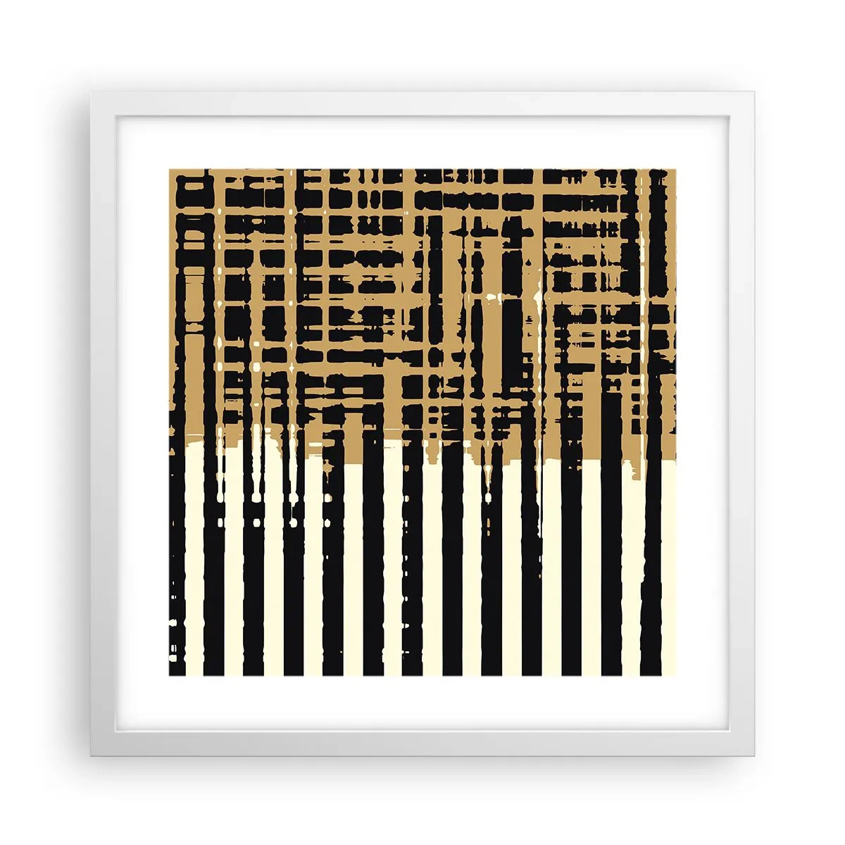 Póster en marco blanco - Abstracción arquitectónica - 40x40 cm
