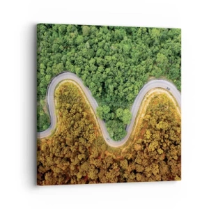 Cuadro sobre lienzo - Impresión de Imagen - Frontera serpenteante - 30x30 cm