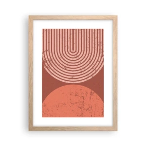 Póster en marco roble claro - Estrecha relación - 30x40 cm