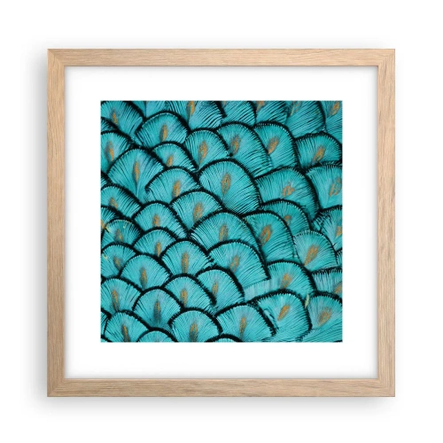Póster en marco roble claro - La gran gala de las plumas - 30x30 cm