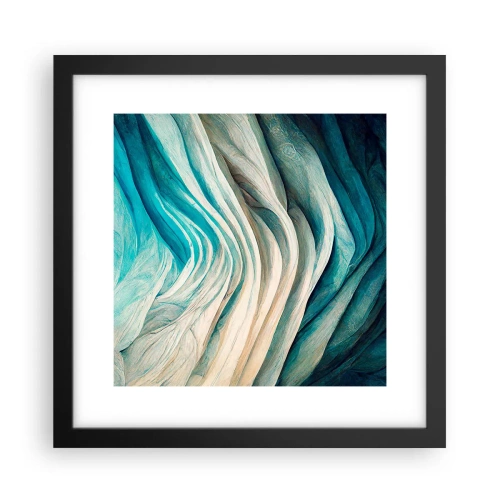 Póster en marco negro - Azul insaciable - 30x30 cm