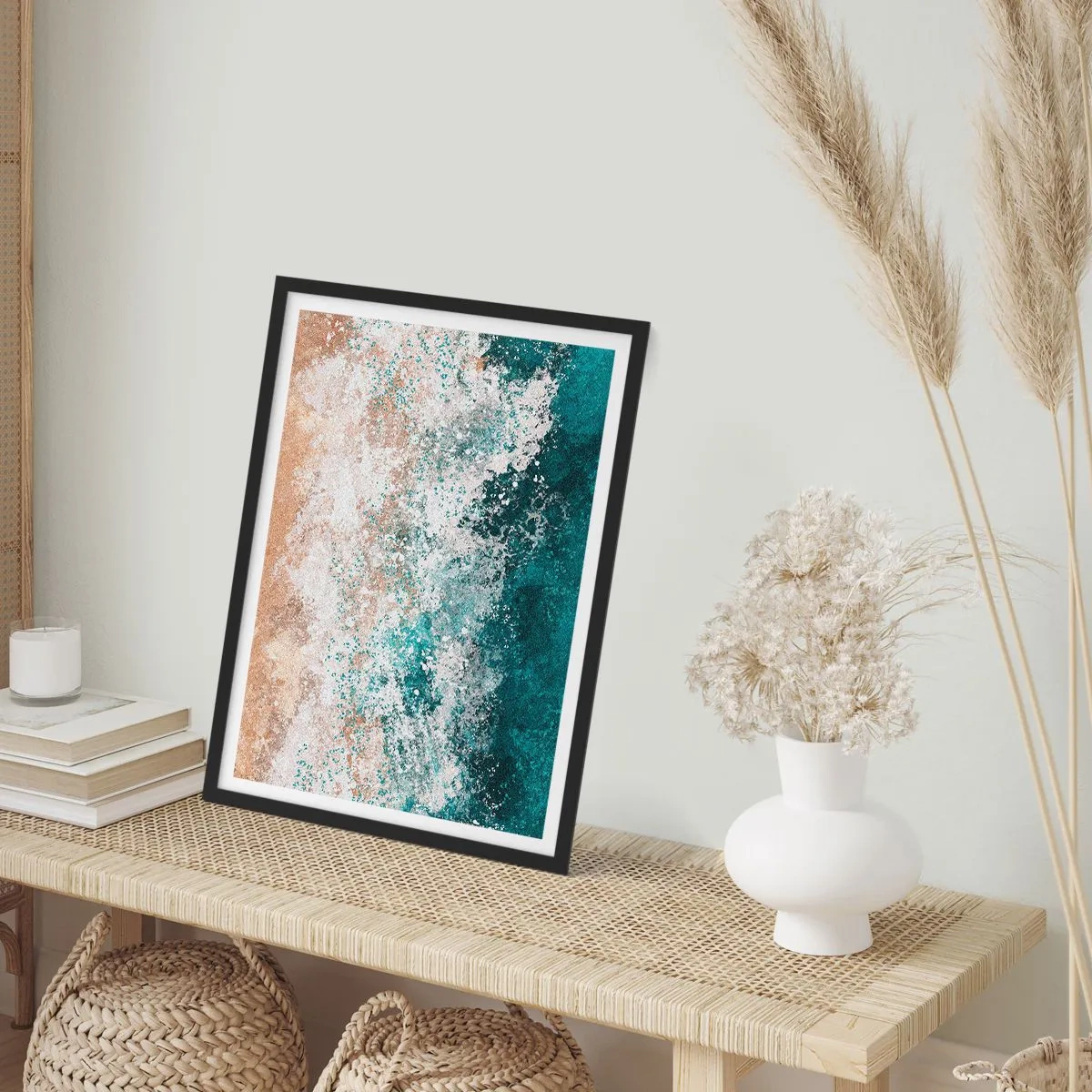 Póster en marco negro - Historias del mar - 30x40 cm