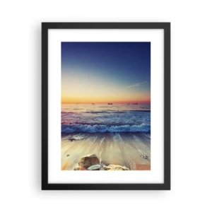 Póster en marco negro - ¿Y qué hay tras el horizonte? - 30x40 cm