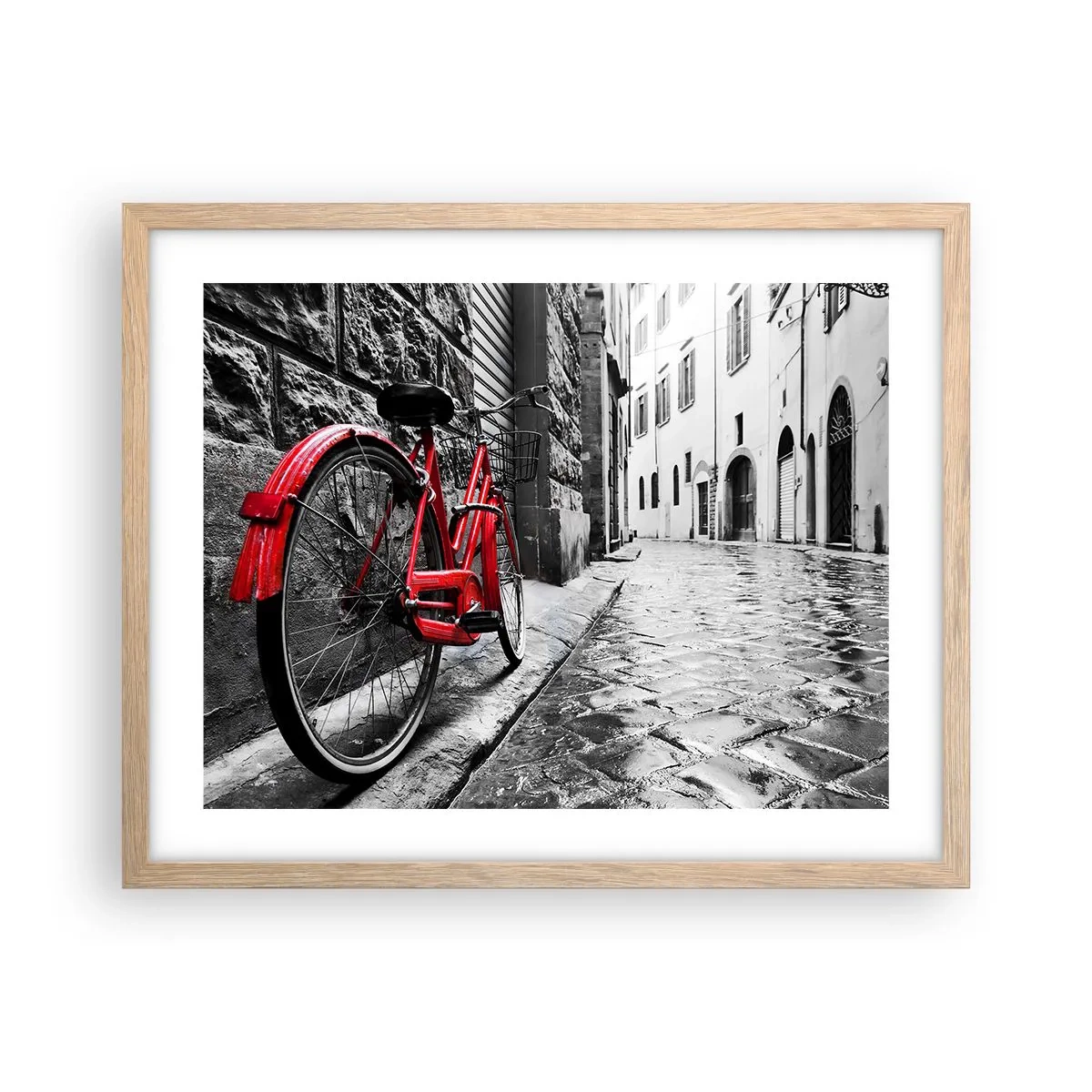 Póster en marco roble claro - La verdadera belleza no envejece - 50x40 cm