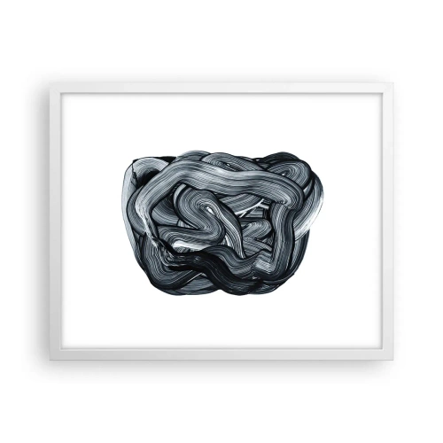 Póster en marco blanco - No es tan sencillo - 50x40 cm