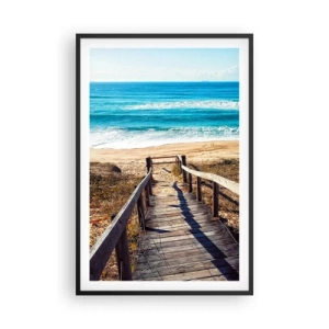 Póster en marco negro - ¡Corre! - 61x91 cm