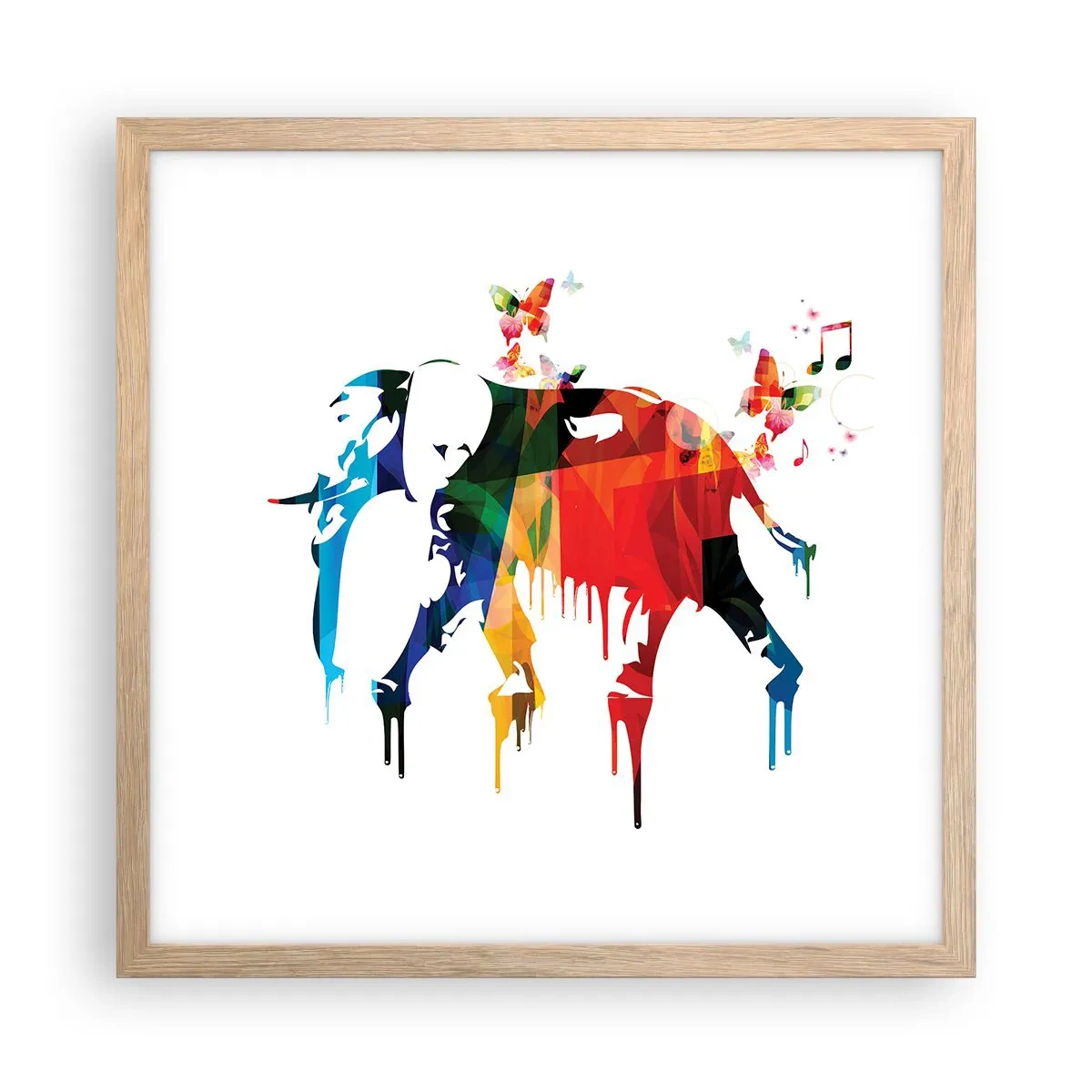 Póster en marco roble claro - Todo el mundo puede bailar - 40x40 cm