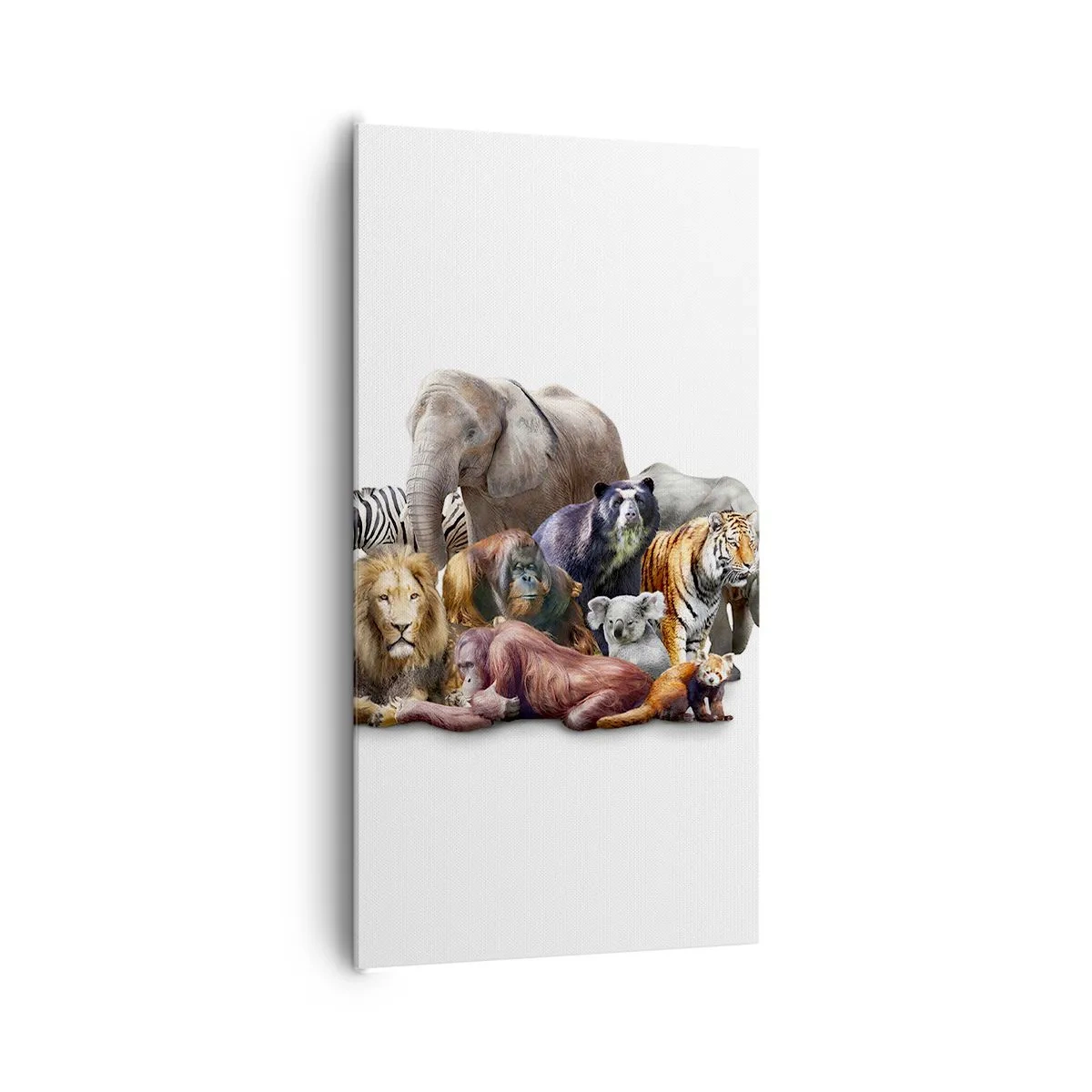 Cuadro sobre lienzo - Impresión de Imagen - Una foto de familia africana - 65x120 cm