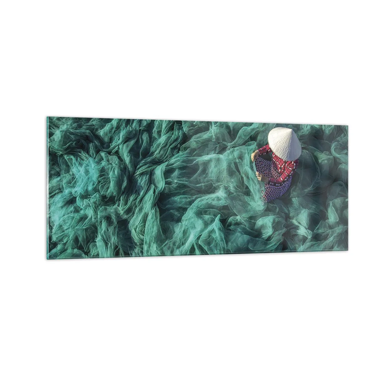 Cuadro sobre vidrio - Impresiones sobre Vidrio - En un mar de redes - 100x40 cm