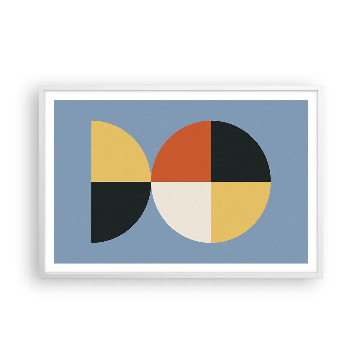 Póster en marco blanco - Mira y cuenta - 91x61 cm