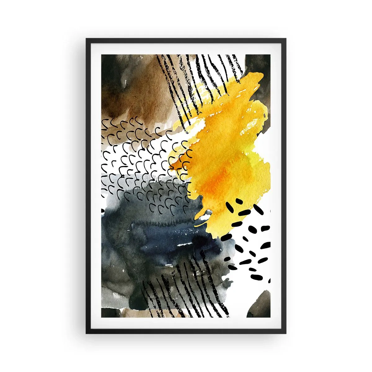 Póster en marco negro - Reunión de los elementos - 61x91 cm