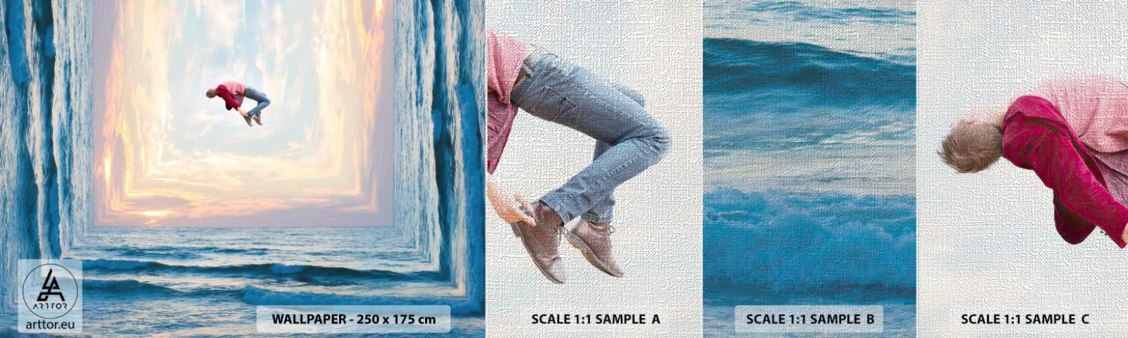 Muestra de fotomural Premium Canvas - A otra dimensión - Abstracción, Hombre, Naturaleza - 100x30 cm